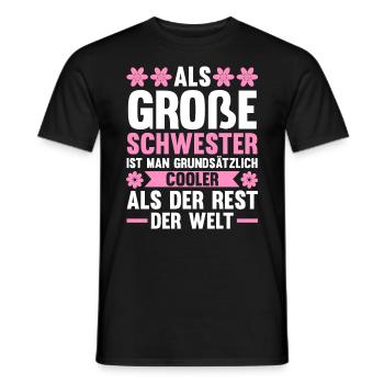 Familienmotiv Schwester - Männer T-Shirt - Schwarz - Vorne - AI Model Male 178 light (178cm)