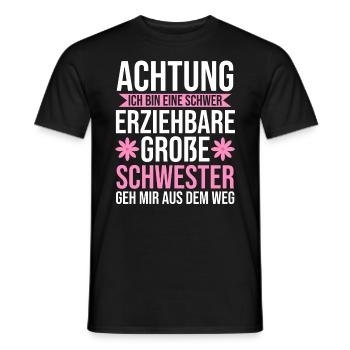 Familienmotiv Schwester - Männer T-Shirt - Schwarz - Vorne - AI Model Male 178 light (178cm)