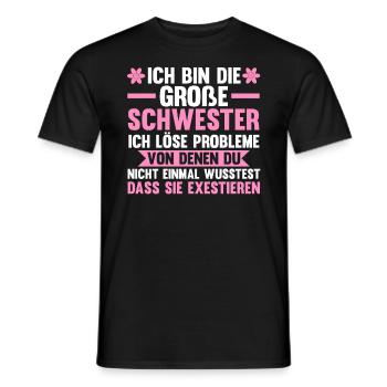 Familienmotiv Schwester - Männer T-Shirt - Schwarz - Vorne - AI Model Male 178 light (178cm)
