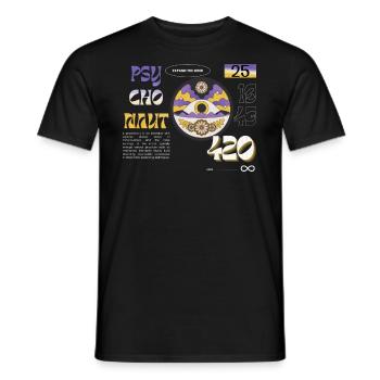 1943 Psychonaut Trippy Infinity Erweitern - Männer T-Shirt - Schwarz - Vorne - AI Model Male 178 light (178cm)