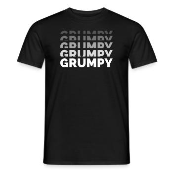 Grumpy x5, Old Veteran Grandpa's Style - Men's T-Shirt - black - Front - AI Model Male 178 light (178cm)
