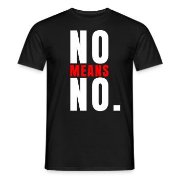 Non signifie pas de déclaration audacieuse Citation forte - T-shirt homme - noir - Devant - AI Model Male 178 light (178cm)