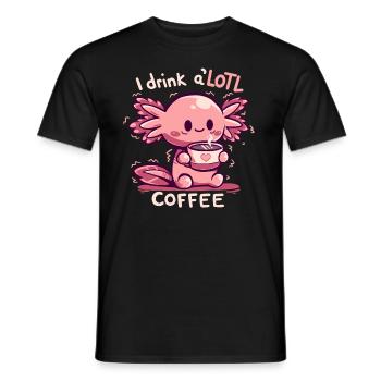 Ich trinke aLOTL Kaffee - Männer T-Shirt - Schwarz - Vorne - AI Model Male 178 light (178cm)