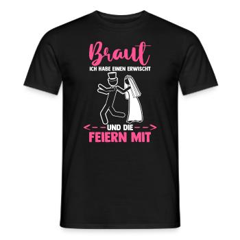 Braut Hochzeit Heiraten Junggesellenabschied - Männer T-Shirt - Schwarz - Vorne - AI Model Male 178 light (178cm)