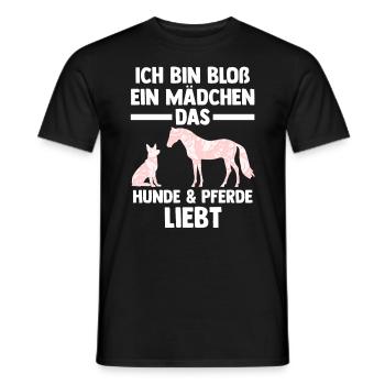 Hunde Pferdeliebhaber Hundeliebhaber Pferde - Männer T-Shirt - Schwarz - Vorne - AI Model Male 178 light (178cm)