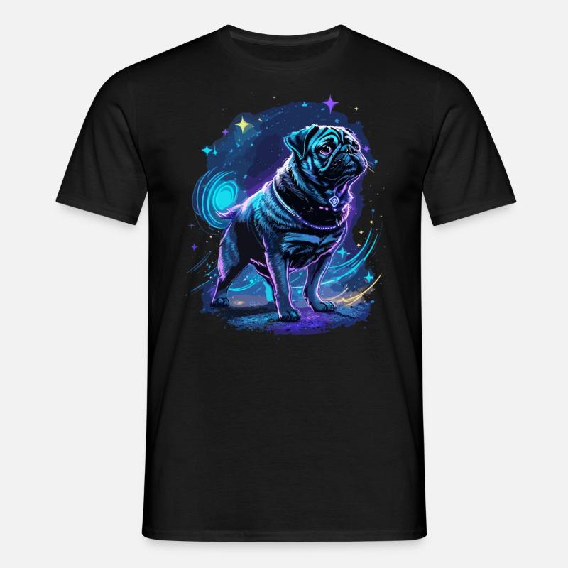Mops Midnat Magi - T-shirt til herrer - sort