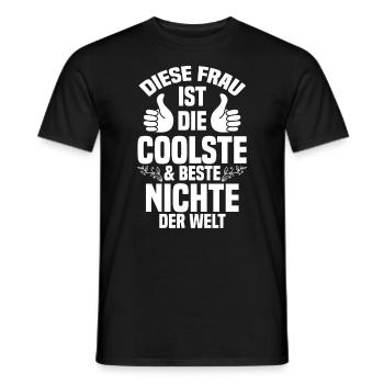 Nichte - Männer T-Shirt - Schwarz - Vorne - AI Model Male 178 light (178cm)