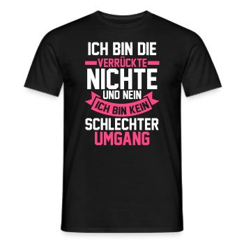 Nichte - Männer T-Shirt - Schwarz - Vorne - AI Model Male 178 light (178cm)
