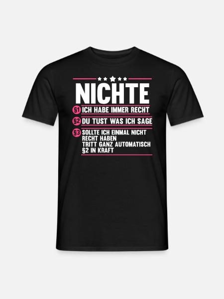 Nichte - Männer T-Shirt - Schwarz
