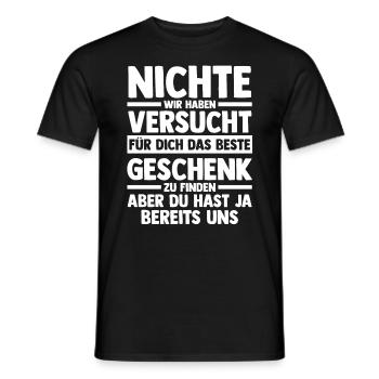 Nichte - Männer T-Shirt - Schwarz - Vorne - AI Model Male 178 light (178cm)
