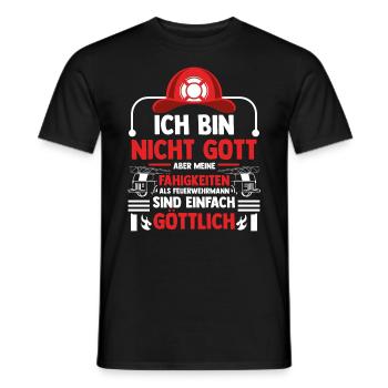 Feuerwehrmann Feuerwehr - Männer T-Shirt - Schwarz - Vorne - AI Model Male 178 light (178cm)