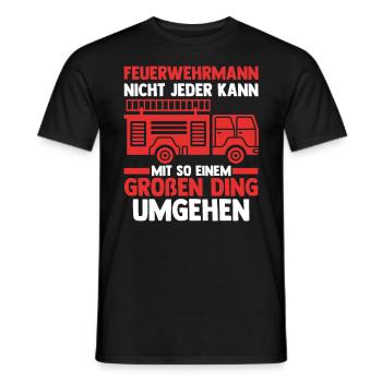 Feuerwehrauto Feuerwehrmann Feuerwehr - Männer T-Shirt - Schwarz - Vorne - AI Model Male 178 light (178cm)
