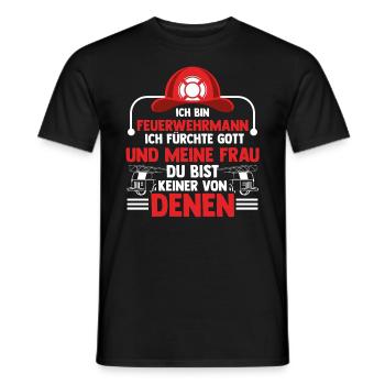Feuerwehrmann Feuerwehr - Männer T-Shirt - Schwarz - Vorne - AI Model Male 178 light (178cm)