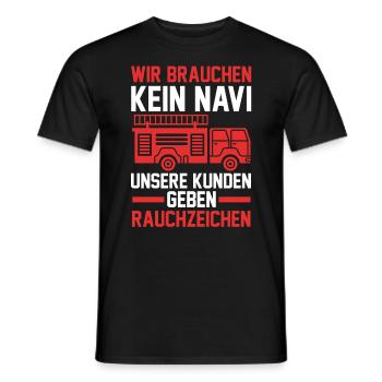 Feuerwehrmann Feuerwehr - Männer T-Shirt - Schwarz - Vorne - AI Model Male 178 light (178cm)