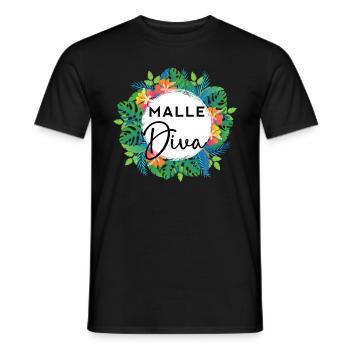 Malle Party Outfit Malle Diven Malle - Männer T-Shirt - Schwarz - Vorne - AI Model Male 178 light (178cm)
