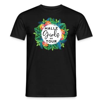 Malle Party Outfit Girls on Tour Malle - T-shirt homme - noir - Devant - AI Model Male 178 light (178cm)