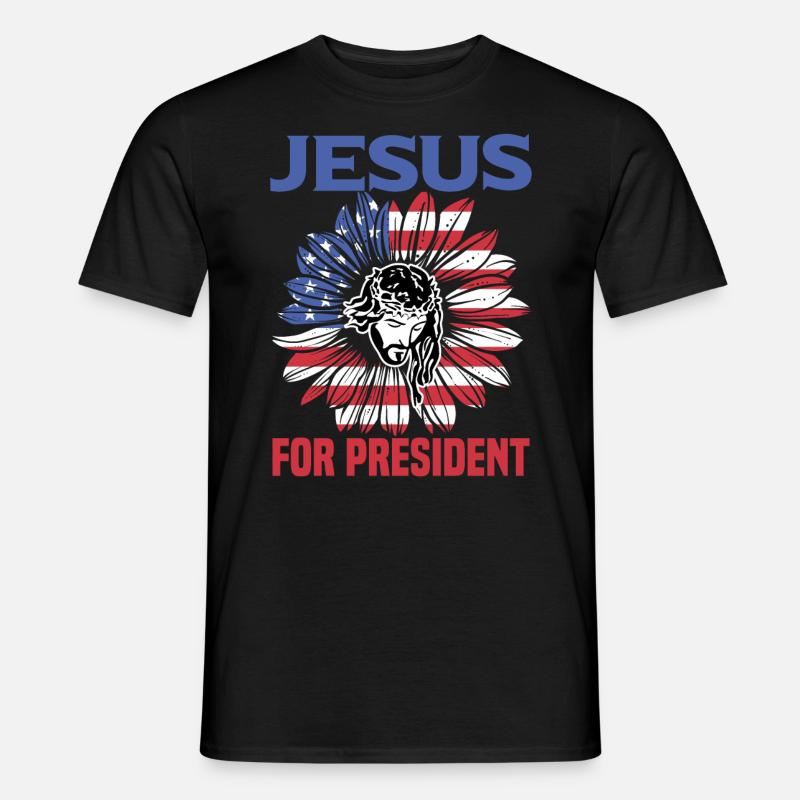 Jesus som præsident - Mænd T-shirt - sort