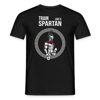 Spartan Fitness Warrior - Men's T-Shirt - black - Front - AI Model Male 178 light (178cm)