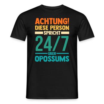 Opossum - Männer T-Shirt - Schwarz - Vorne - AI Model Male 178 light (178cm)