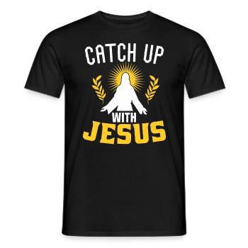 Rattraper Jésus - T-shirt homme - noir - Devant - AI Model Male 178 light (178cm)