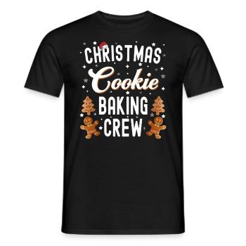 Équipe de cuisson de biscuits de Noël - T-shirt homme - noir - Devant - AI Model Male 178 light (178cm)