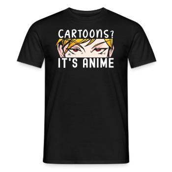 Cartoons its anime | Anime Stuff for Woman Teen - Men's T-Shirt - black - Front - AI Model Male 178 light (178cm)