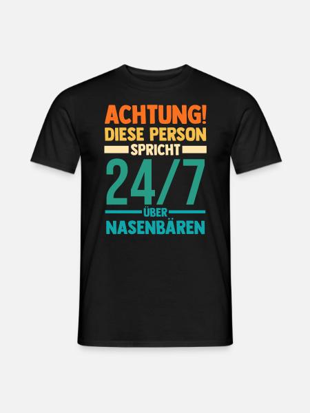 Nasenbär - Männer T-Shirt - Schwarz