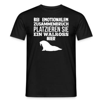 Walross - Männer T-Shirt - Schwarz - Vorne - AI Model Male 178 light (178cm)