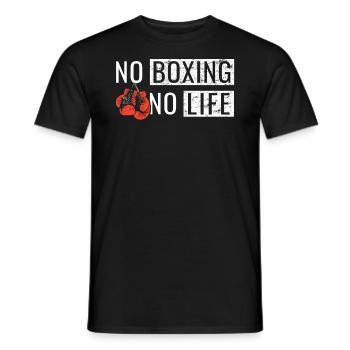 No Boxing No Life Martial Arts Boxing - Men's T-Shirt - black - Front - AI Model Male 178 light (178cm)