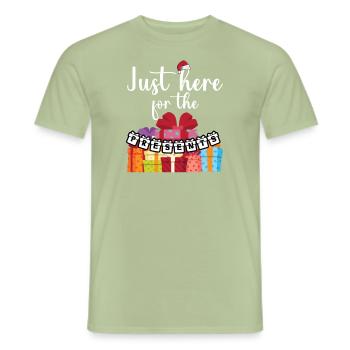 Just here for the Presents - Men's T-Shirt - sage - Front - AI Model Male 178 light (178cm)