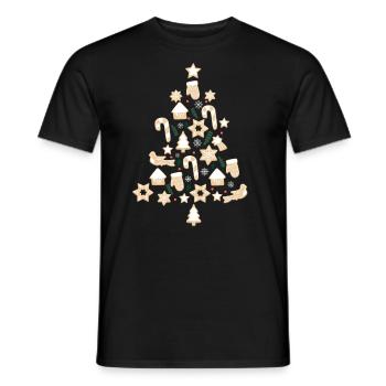 Cookie Christmas Xmas - Men's T-Shirt - black - Front - AI Model Male 178 light (178cm)