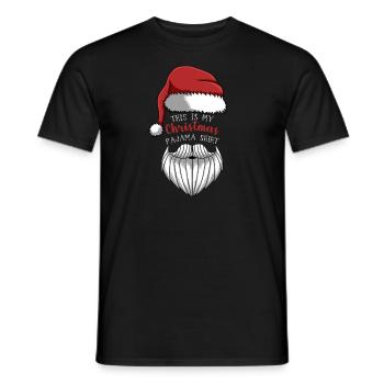 This Is My Christmas Pajama Outfit - Men's T-Shirt - black - Front - AI Model Male 178 light (178cm)
