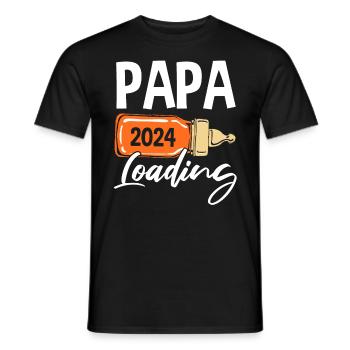 Werdender Papa 2024 - Männer T-Shirt - Schwarz - Vorne - AI Model Male 178 light (178cm)