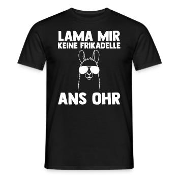 Lama - Männer T-Shirt - Schwarz - Vorne - AI Model Male 178 light (178cm)