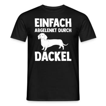 Hund Dackel - Männer T-Shirt - Schwarz - Vorne - AI Model Male 178 light (178cm)