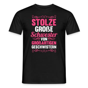 Geschwister Schwestern Schwester - Männer T-Shirt - Schwarz - Vorne - AI Model Male 178 light (178cm)
