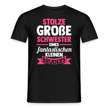 Geschwister Schwestern Bruder Schwester - Männer T-Shirt - Schwarz - Vorne - AI Model Male 178 light (178cm)