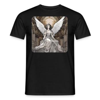 Cool Gothic Angel - Men's T-Shirt - black - Front - AI Model Male 178 light (178cm)