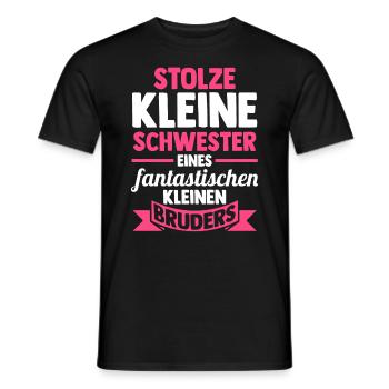 Geschwister Schwestern Bruder Schwester - Männer T-Shirt - Schwarz - Vorne - AI Model Male 178 light (178cm)