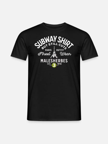 Pariser U-Bahn-Hemd malesherbes - Männer T-Shirt - Schwarz