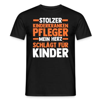 Pfleger Pflegekraft Kinderkrankenpfleger - Männer T-Shirt - Schwarz - Vorne - AI Model Male 178 light (178cm)