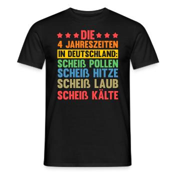 Die 4 Jahreszeiten In Deutschland - Männer T-Shirt - Schwarz - Vorne - AI Model Male 178 light (178cm)
