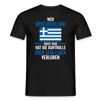 Griechen Grieche Griechenland - Männer T-Shirt - Schwarz - Vorne - AI Model Male 178 light (178cm)
