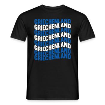 Griechen Grieche Griechenland - Männer T-Shirt - Schwarz - Vorne - AI Model Male 178 light (178cm)
