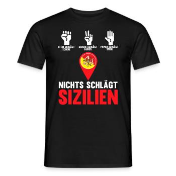 Sizilianer Sizilianisch Sizilien - Männer T-Shirt - Schwarz - Vorne - AI Model Male 178 light (178cm)