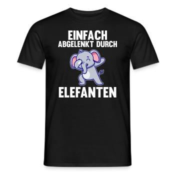 Elefant Elefanten - Männer T-Shirt - Schwarz - Vorne - AI Model Male 178 light (178cm)