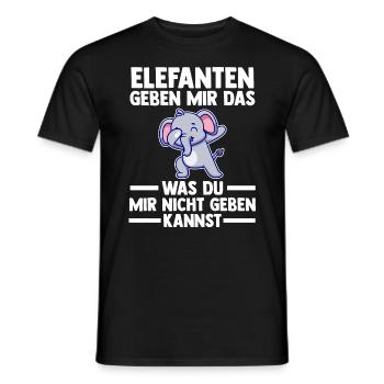 Elefant Elefanten - Männer T-Shirt - Schwarz - Vorne - AI Model Male 178 light (178cm)