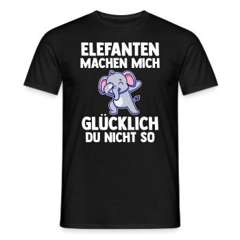 Elefant Elefanten - Männer T-Shirt - Schwarz - Vorne - AI Model Male 178 light (178cm)