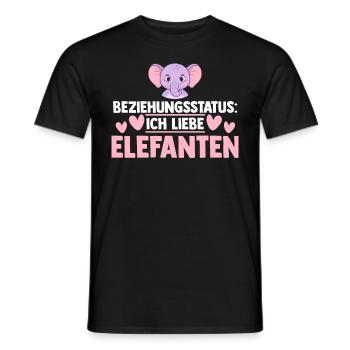Elefant Elefanten - Männer T-Shirt - Schwarz - Vorne - AI Model Male 178 light (178cm)