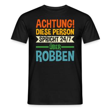 Seehund Seelöwe Robbe - Männer T-Shirt - Schwarz - Vorne - AI Model Male 178 light (178cm)